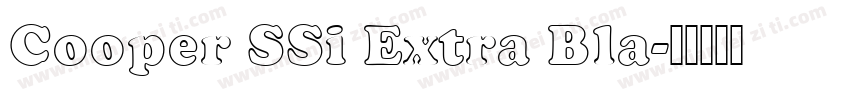 Cooper SSi Extra Bla字体转换